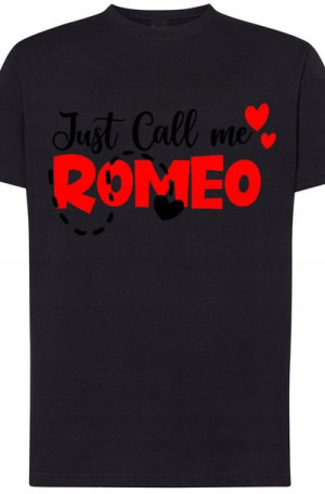 Romeo Męski T-Shirt Walentynki Modny r.3XL