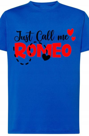 Romeo Męski T-Shirt Walentynki Modny r.4XL