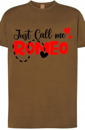Romeo Męski T-Shirt Walentynki Modny r.M