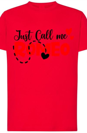 Romeo Męski T-Shirt Walentynki Modny r.XS