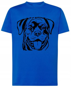 Rottweiler Pies T-shirt Męski Nadruk Rozm.L