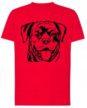 Rottweiler Pies T-shirt Męski Nadruk Rozm.XS
