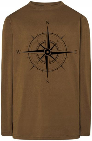 Róża Wiatrów Kompas Męski Longsleeve Rozm.XS