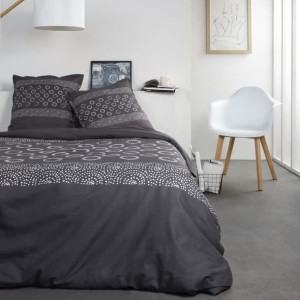 DZIS Bawelniana posciel 2-osobowa - 220x240 cm - Gael Grey Print