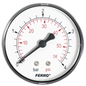 Manometr 1/4'' 0-4 Bar Aksjalny Ferro M6304a