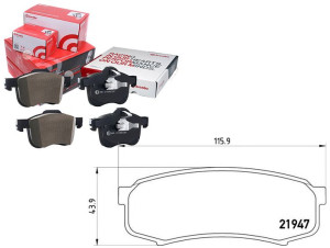 Klocki Hamulcowe Toyota Landcruiser 90- Tył Brembo