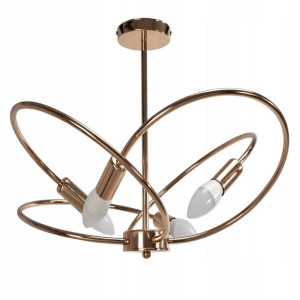 Lampa Sufitowa Wisząca Rose Gold Złota 4x E24
