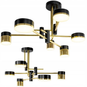 Lampa Sufitowa Plafon Druciana Złota Elegancka Led
