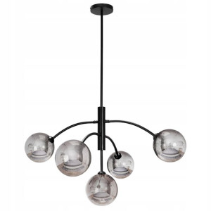 Lampa Sufitowa Szklane Kule Czarna Black 5xg9