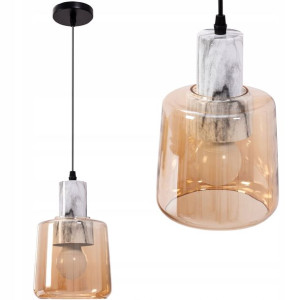 Lampa Wisząca Szklana Nowoczesna Pomarańczowa