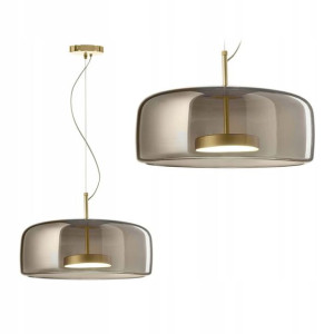 Lampa Sufitowa Wisząca Szklana Okrągła Grey Led 5w