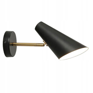 Lampa Ścienna Kinkiet Czarny Złoty Black Metalowy
