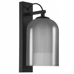 Lampa Ścienna Kinkiet Czarny Mleczny Klosz Black