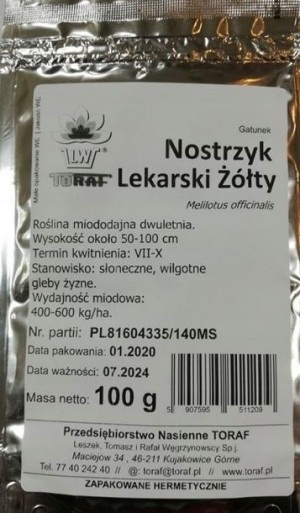 Toraf Nasiona Nostrzyk lekarski żółty 100g