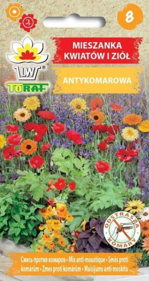 Toraf Nasiona MIX kwiatów i ziół antykomarowa 1g