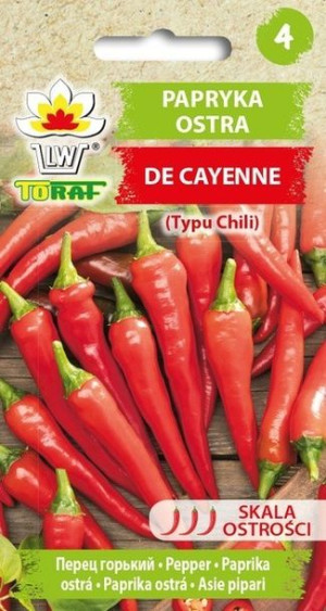 Toraf Nasiona Papryka ostra De Cayenne Chili[0,5g]