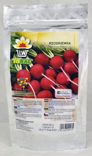 Toraf Nasiona Rzodkiewka Cherry Belle 100g Duże Op