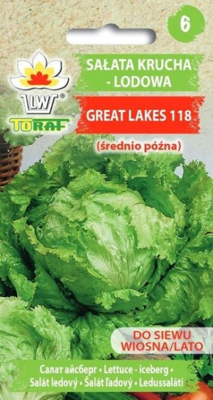 Toraf Nasiona Sałata krucha lodowa Great Lakes 1g
