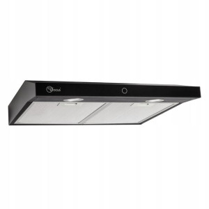 Okap Pochłaniacz 60cm CZARNY kuchenny Modo Slim- Panel dotykowy podszafkowy