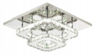 Lampa Sufitowa Kryształ Plafon Glamour Led Chrom