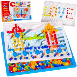 Układanka Puzzle Grzybki Pinezki Klocki Mozaika