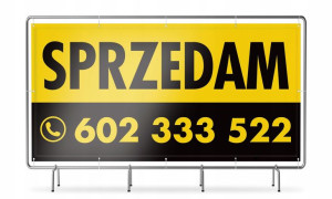 baner SPRZEDAM 200x100cm do powieszenia