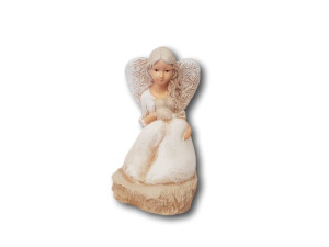 ALINA Z GOŁĘBIEM Figurka Zwierzątko Gołąb na Ślub Aniołek Anioł 14cm Decor