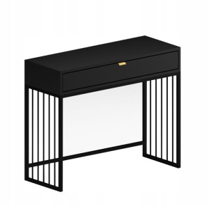 Toaletka konsola 92 cm metalowa czarna loft Zoya