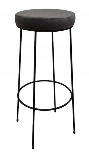 Hoker taboret barowy 75cm grafit metalowy loft 1P