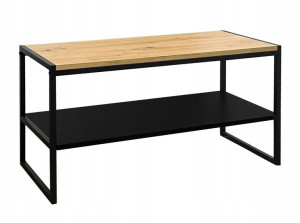 Szafka stolik RTV loft 96 dąb artisan +czarny SLIM