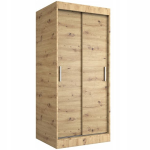 Szafa przesuwna 2 drzwi 90 cm dąb artisan MKP