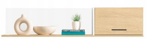 Półka 140 cm biała + dąb biszkoptowy loft MAD13