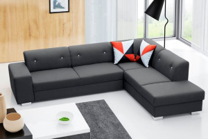 Narożnik duży modny 285x220 brąz szary czarny KS