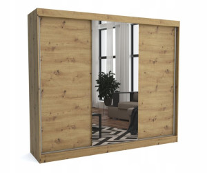 Szafa przesuwna 250 cm dąb artisan + 1 lustro ML