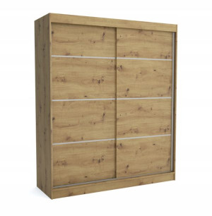 Szafa dwudrzwiowa przesuwna 180 cm dąb artisan ML