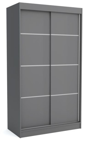 Szafa 100 cm szara antracyt przesuwna 2 drzwi ML
