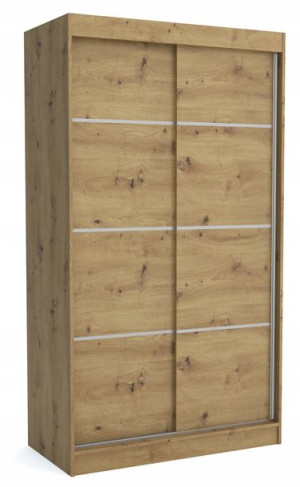 Szafa 100 cm dąb artisan przesuwna 2 drzwi ML