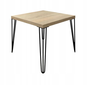Stolik kawowy 60 loft ława dąb sonoma +czarne nogi