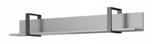 Półka 138 szara platynowa +czarne uchwyty loft AV3