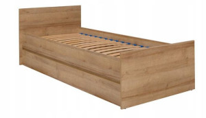 Tanie młodzieżowe łóżko 90 cm CS-8 dąb riviera