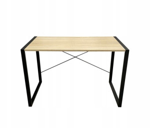 Biurko 116x60 dąb sonoma metalowe nogi nowoczesne