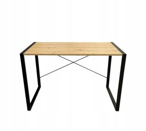 Biurko 116x60 dąb artisan metalowe nogi nowoczesne