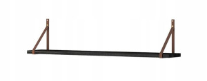 Półka loftowa czarna z uchwytami 102 cm DA7