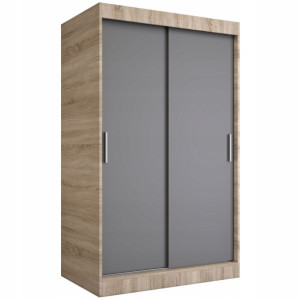 Szafa przesuwna 2 drzwi 120cm sonoma +antracyt MKP