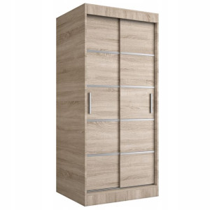 Szafa przesuwna 2 drzwi 90 cm dąb sonoma MKP