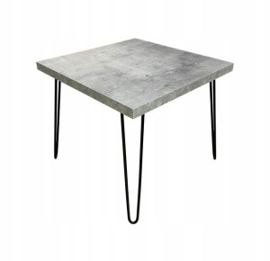 Ława stolik kawowy 60cm loft szary beton hairpin