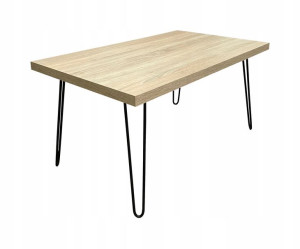 Stolik kawowy loft ława 100x60 dąb sonoma hairpin