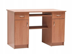 Biurko komputerowe 111 cm z półką olcha 4-AB