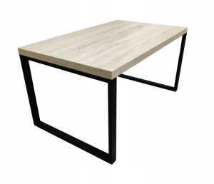Ława stolik kawowy 100x60 dąb sonoma metalowe nogi
