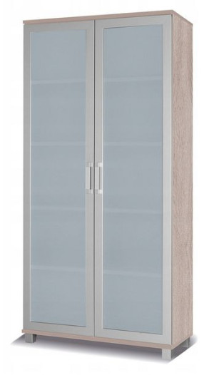 Regał szkło dwudrzwiowy 100cm dąb sonoma X22
